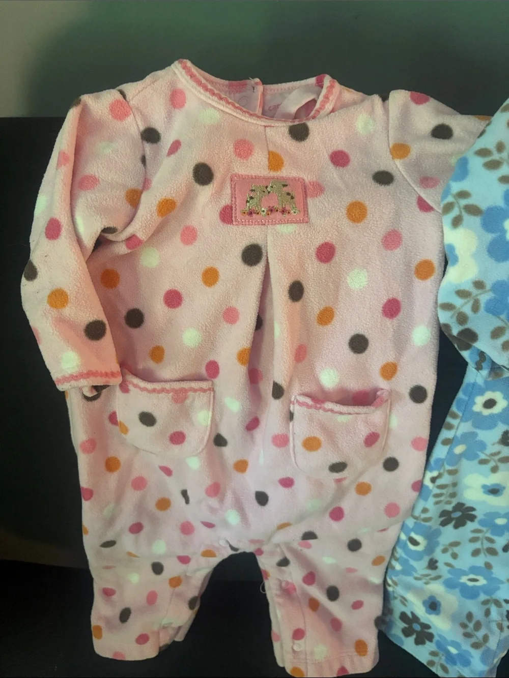 Vintage Carter’s Baby Girl  Set of Two Outfit/Sleepers.